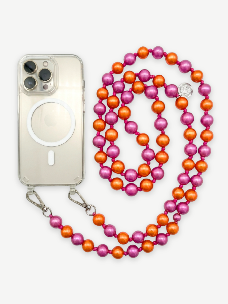 Set Handykette MIRACLE PINK ORANGE mit Hülle AIR für iPhone