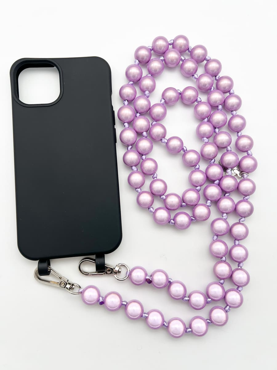 Set Handykette MIRACLE PURPLE mit Hülle COAL für iPhone