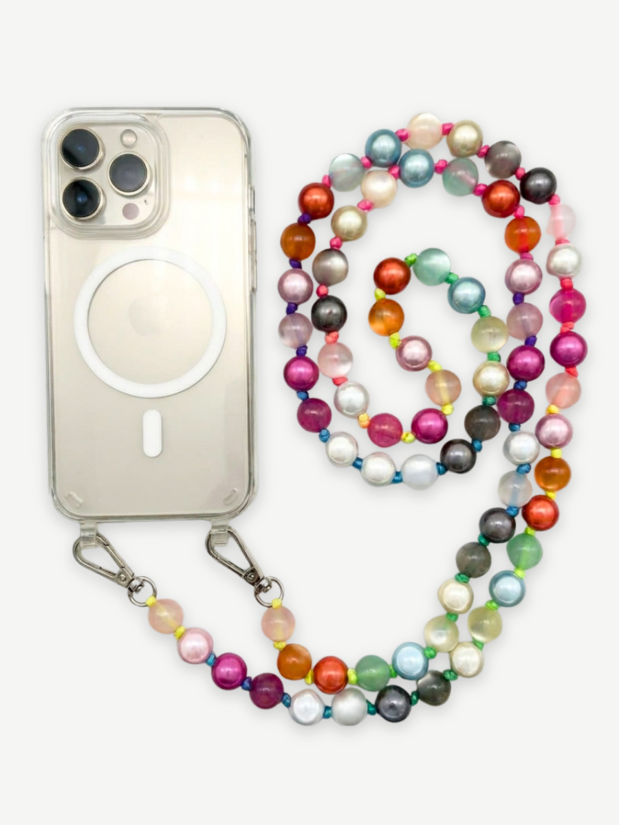 Set Handykette MIRACLE RAINBOW PASTELL mit Hülle AIR für iPhone