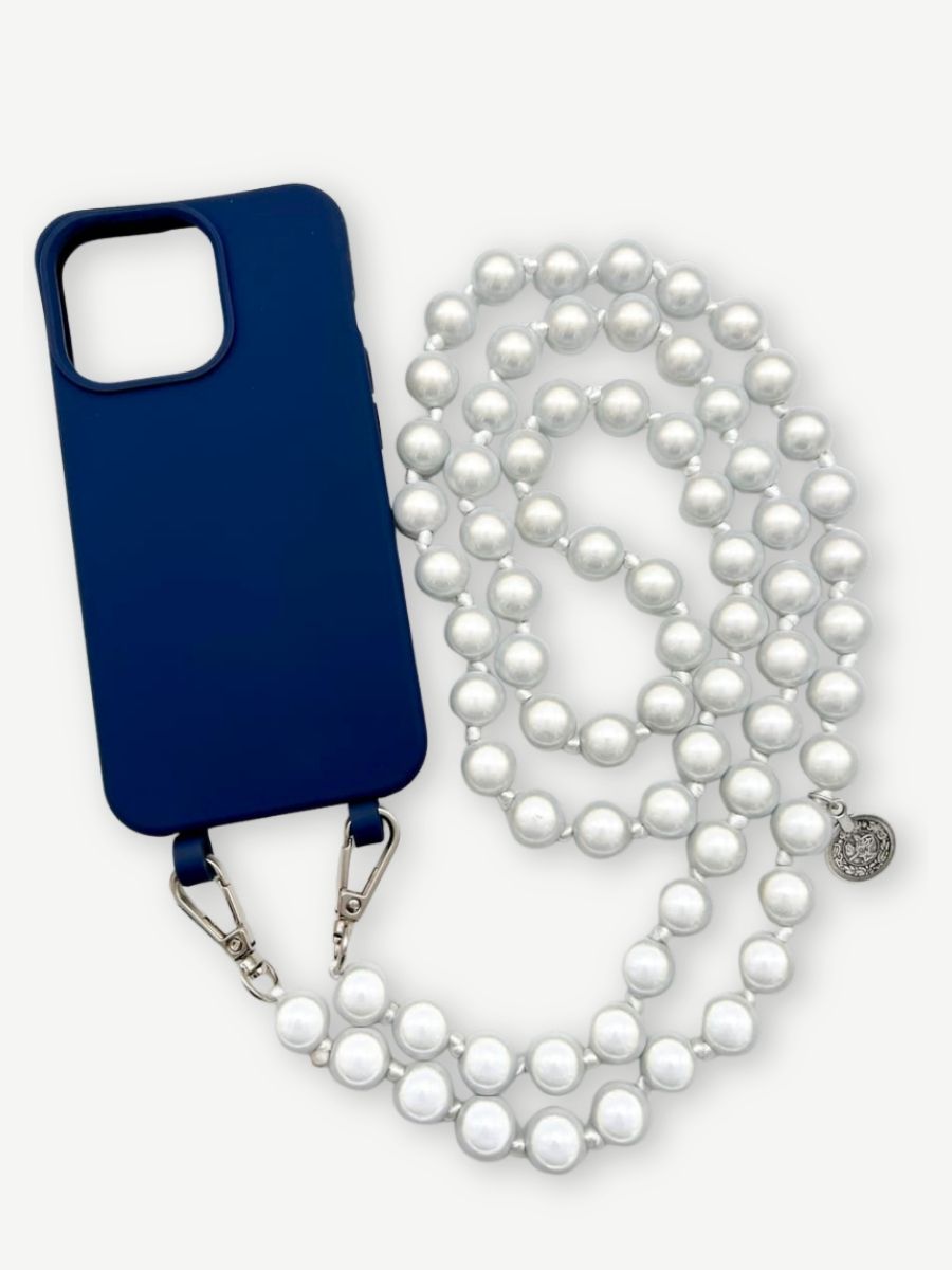 Set Handykette MIRACLE SILVER Hülle navy