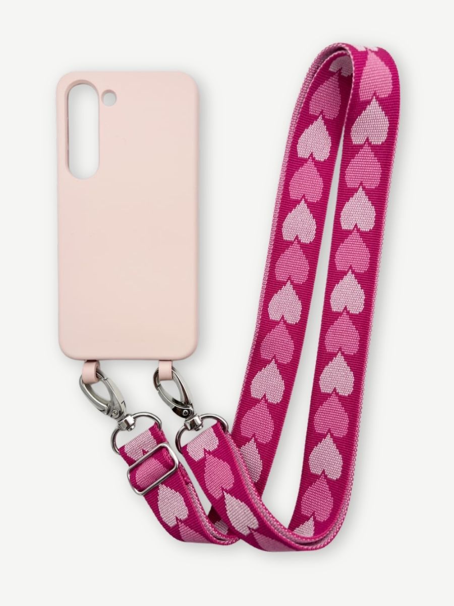 Set Handykette PINKY HEARTS mit Hülle CANDY für Samsung