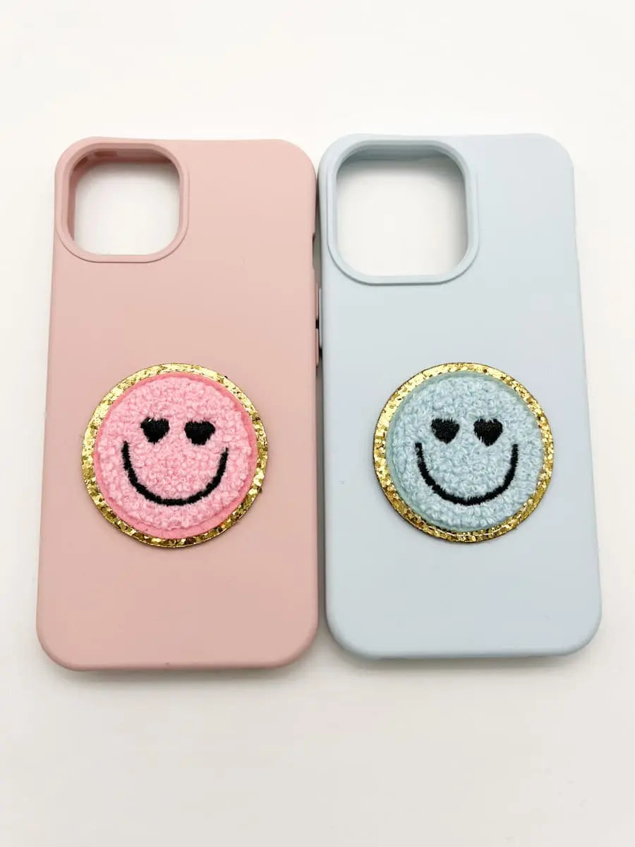 Smiley sticker hellblau