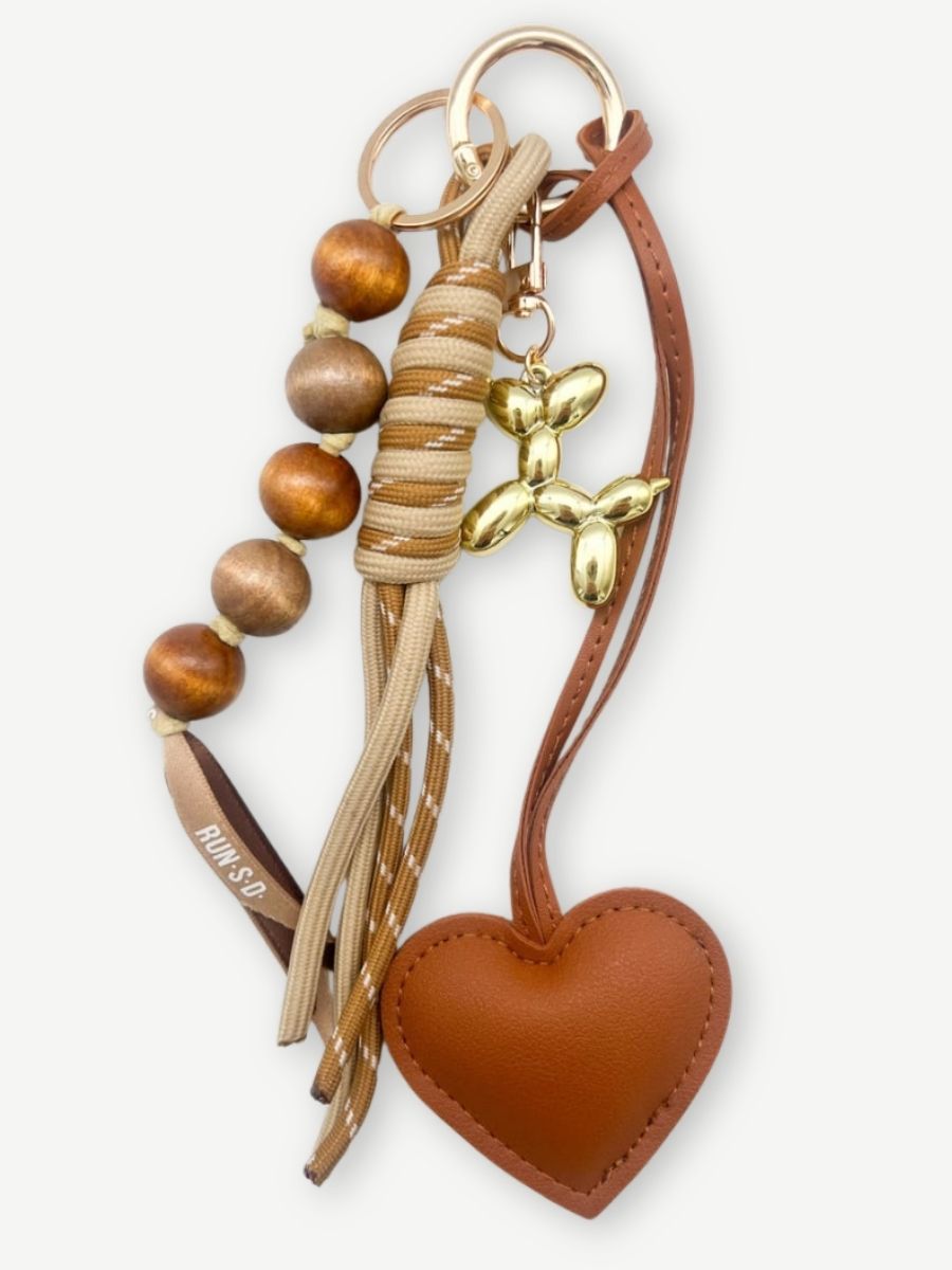 Taschenanhänger BROWN HEART
