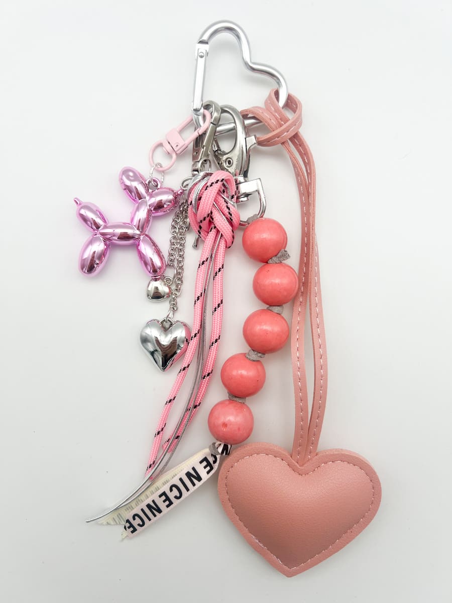 Taschenanhänger HEART ROSE
