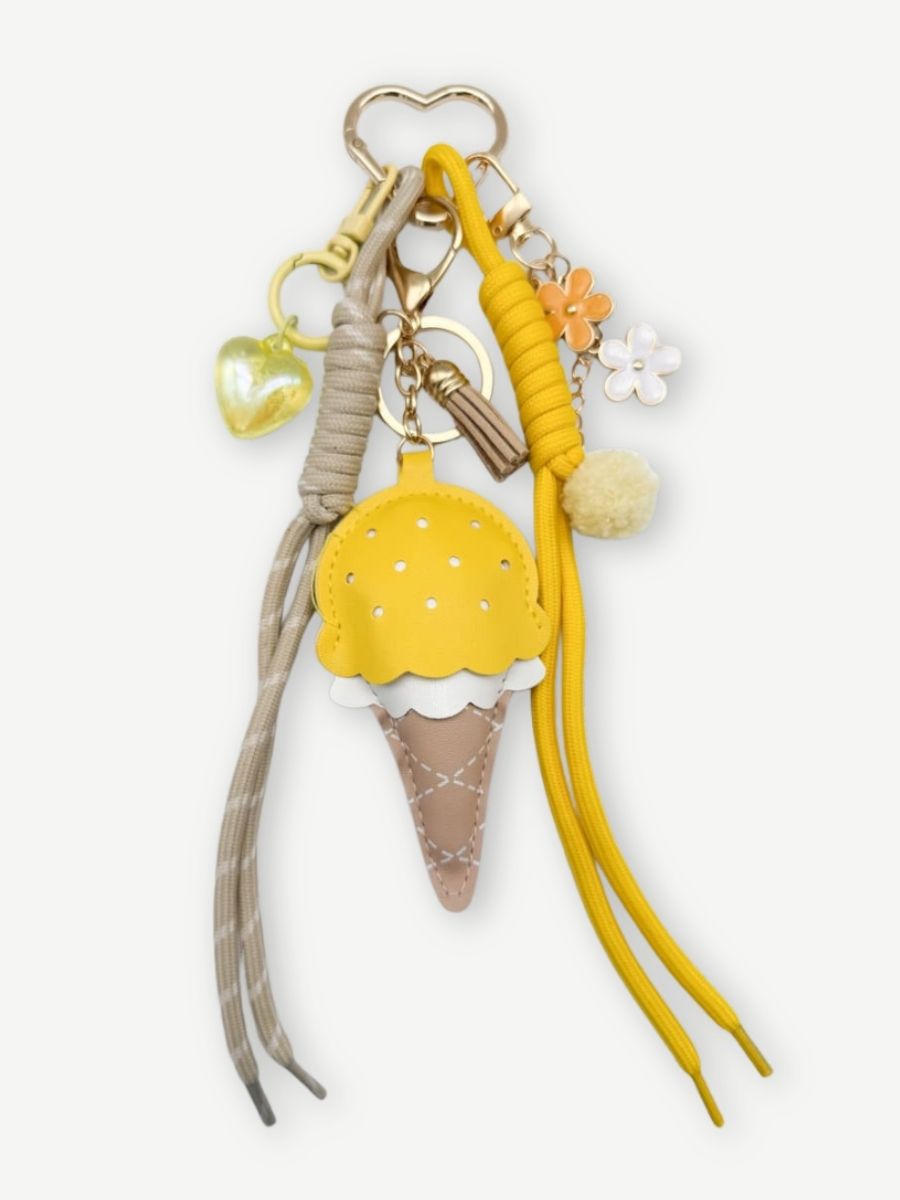 Taschenanhänger ICECREAM yellow