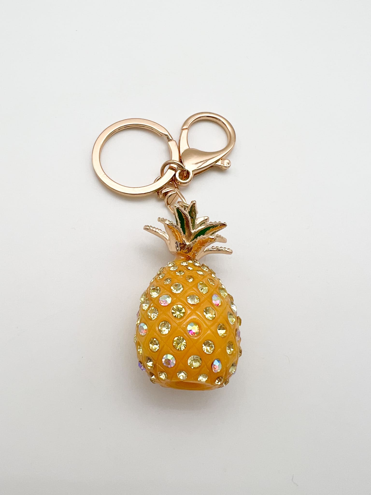 Schlüsselanhänger ananas mit Strasssteinen