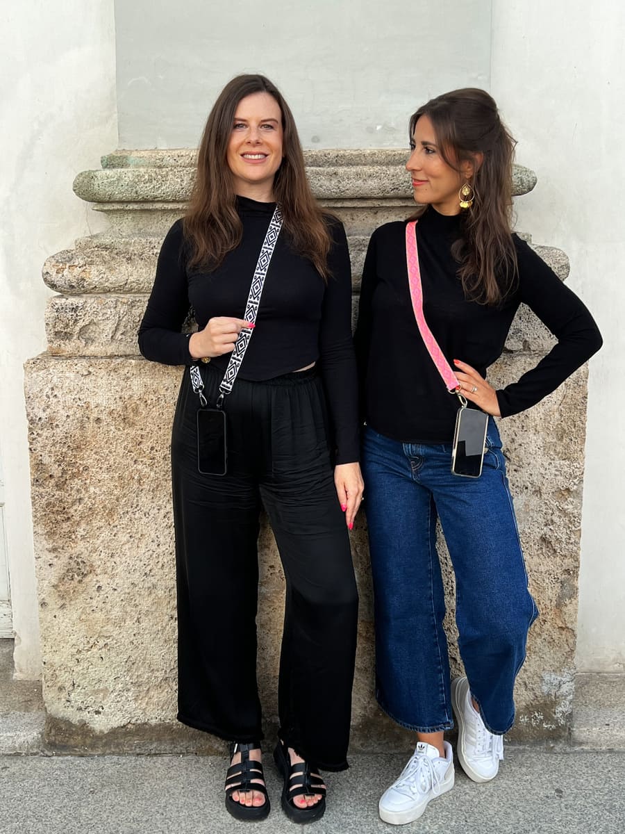 Set Handykette IBIZA PINK mit Hülle AIR transparent