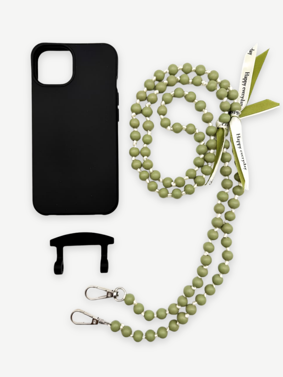 Set Handykette IBIZA GREEN mit Hülle COAL für iPhone