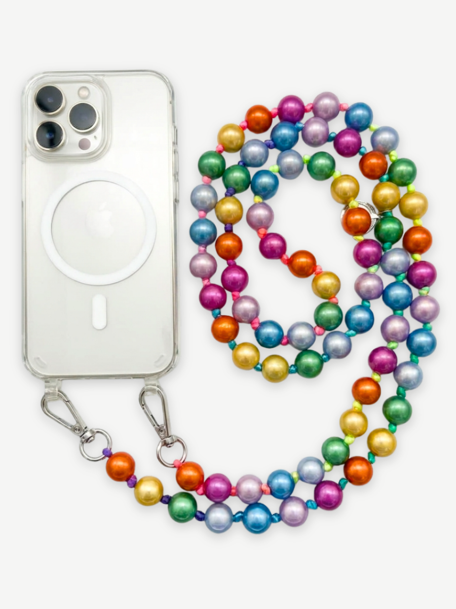 Set Handykette MIRACLE RAINBOW mit Hülle AIR transparent