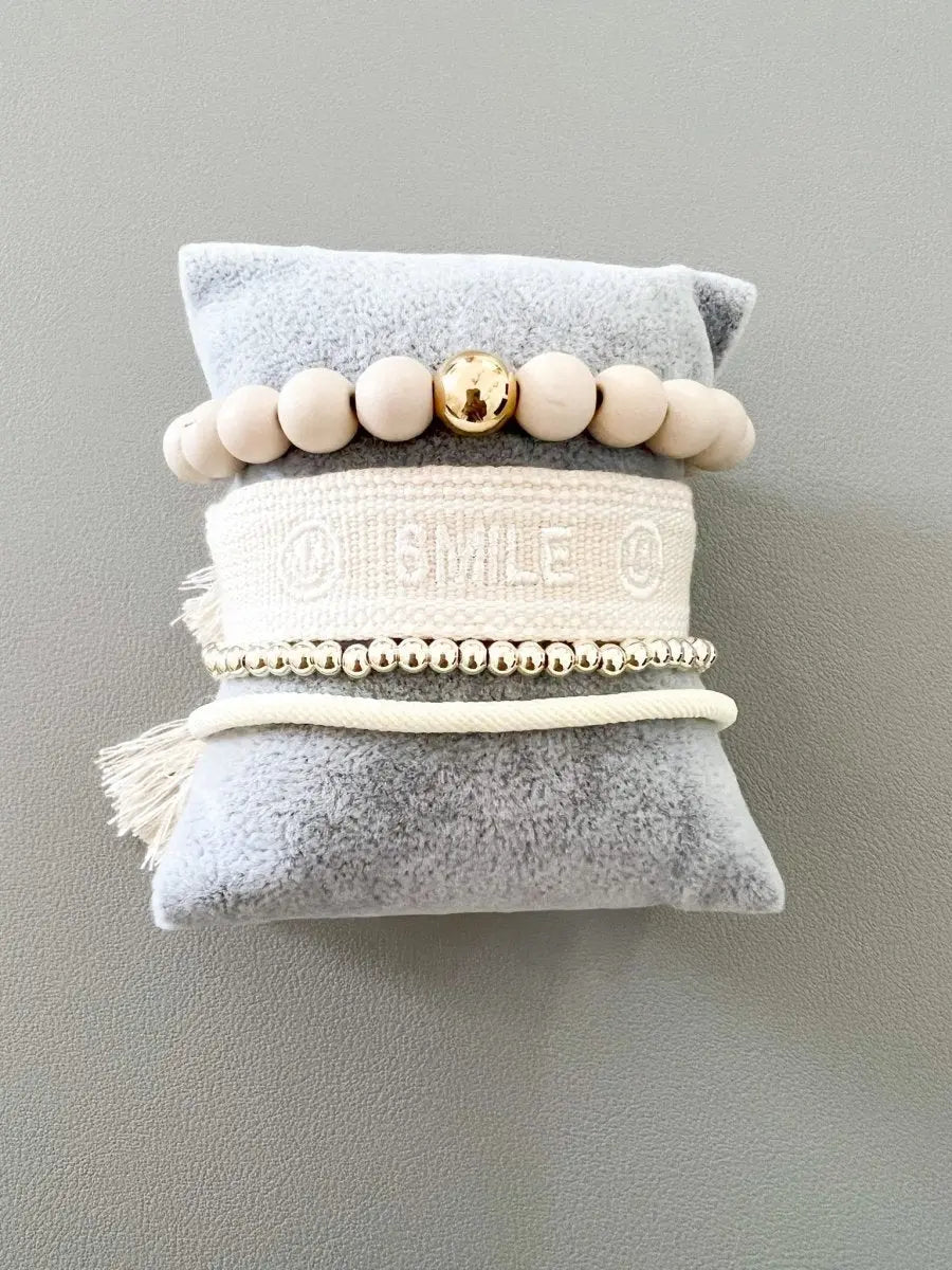 Armbandset creme