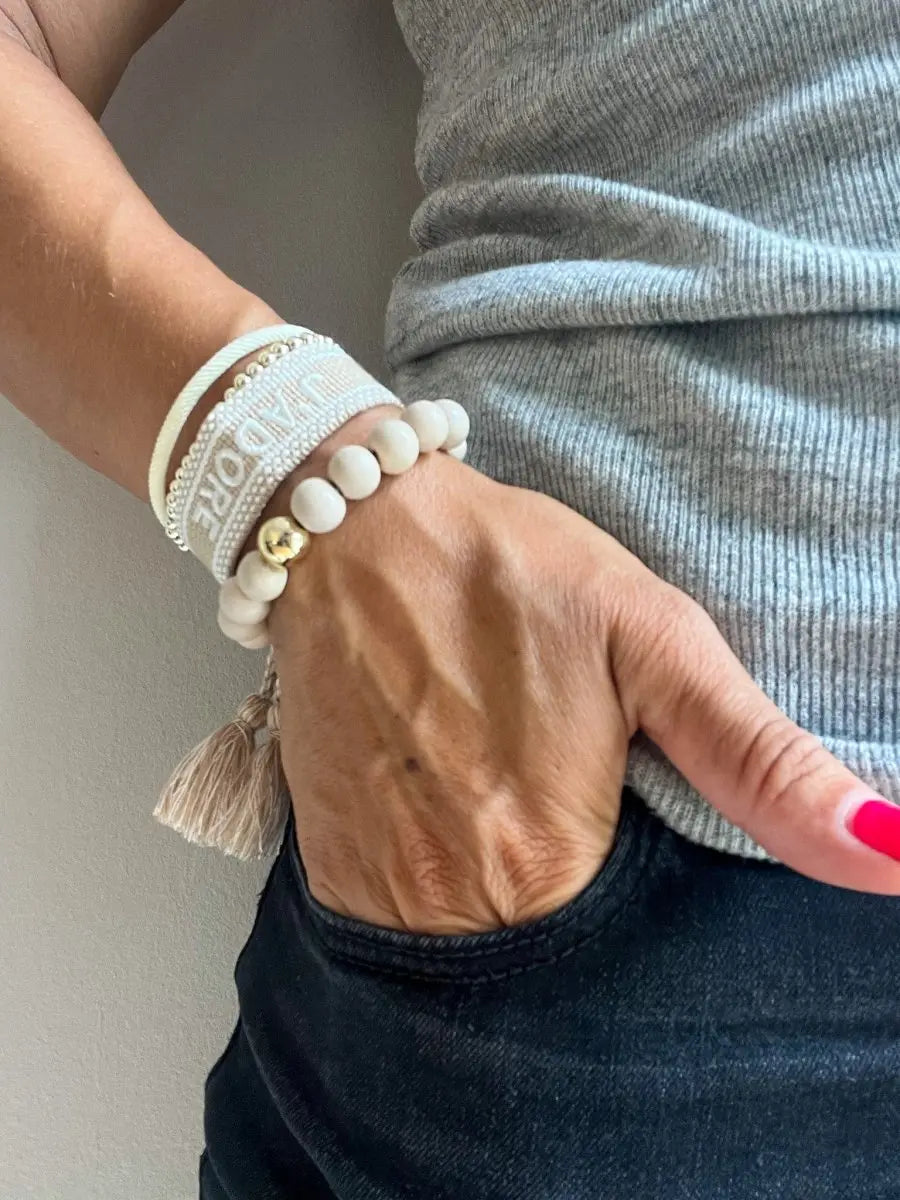 Armbandset creme