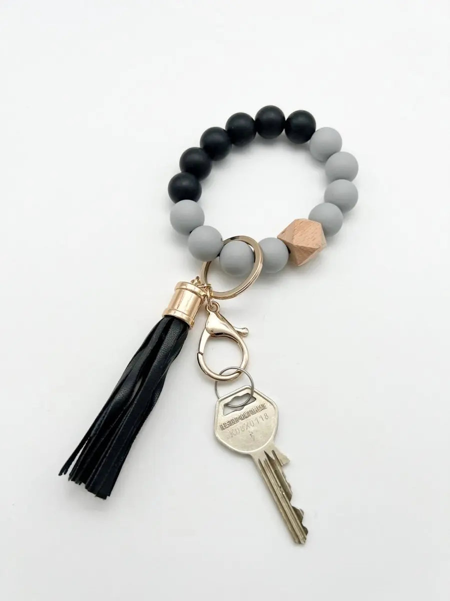 Schlüsselanhänger Handgelenk schwarz grau