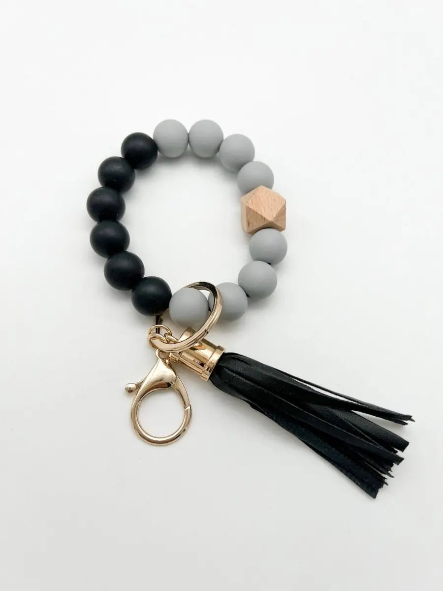 Schlüsselanhänger Handgelenk schwarz grau