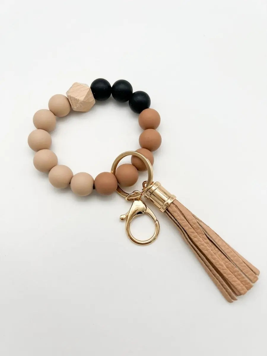 Schlüsselanhänger Handgelenk schwarz braun