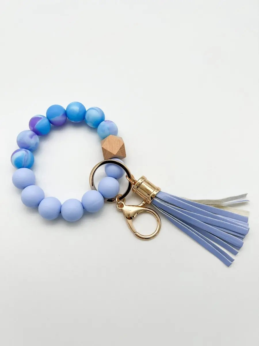 Schlüsselanhänger Handgelenk blau