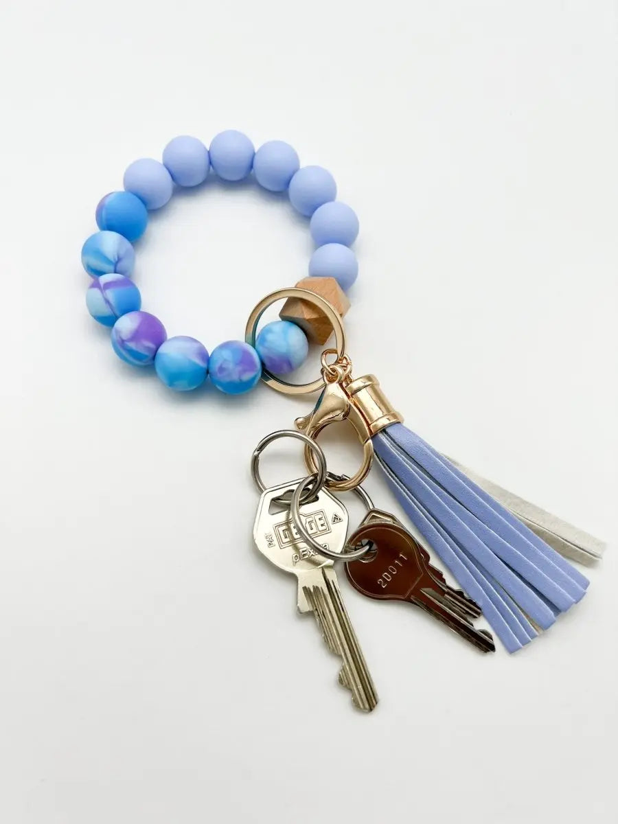 Schlüsselanhänger Handgelenk blau