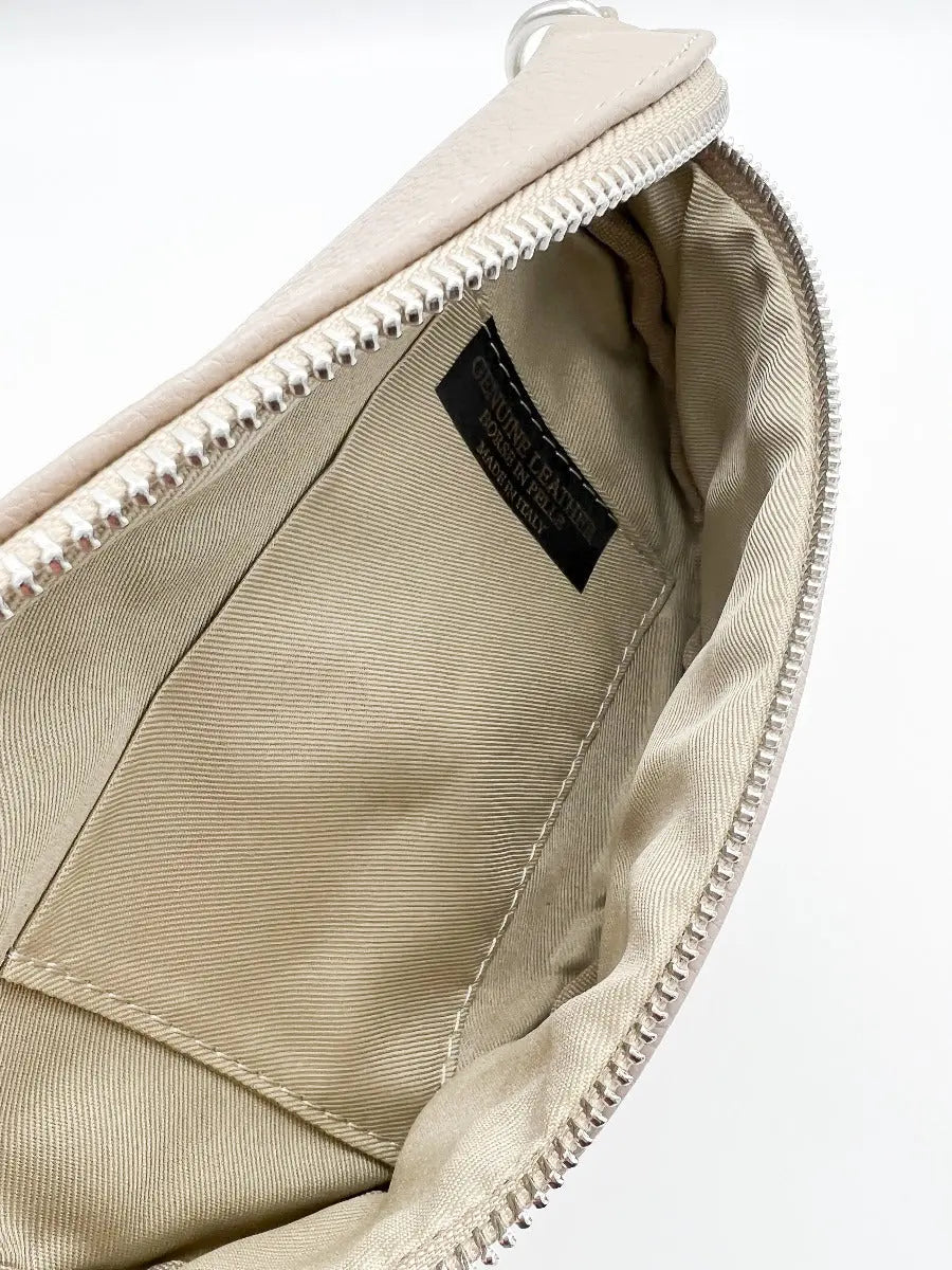 Crossbody bag beige mit Gurt mit rauten beige