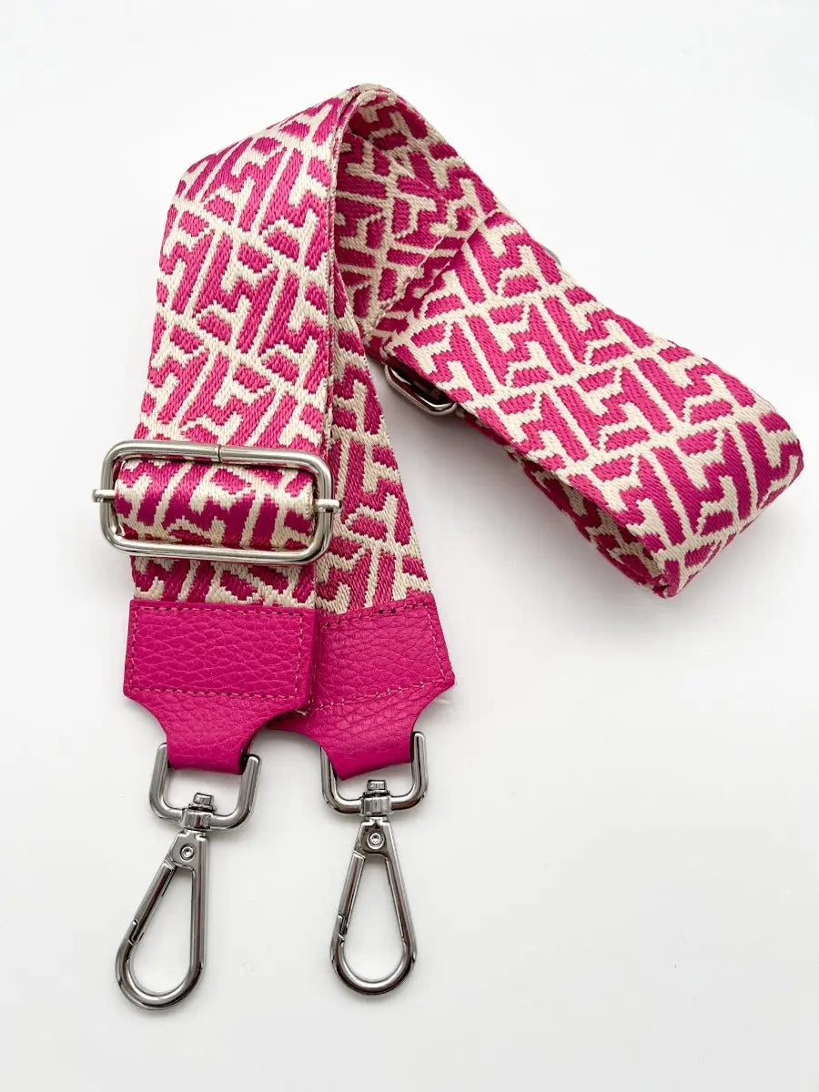 Crossbody bag pink mit Gurt zacken pink