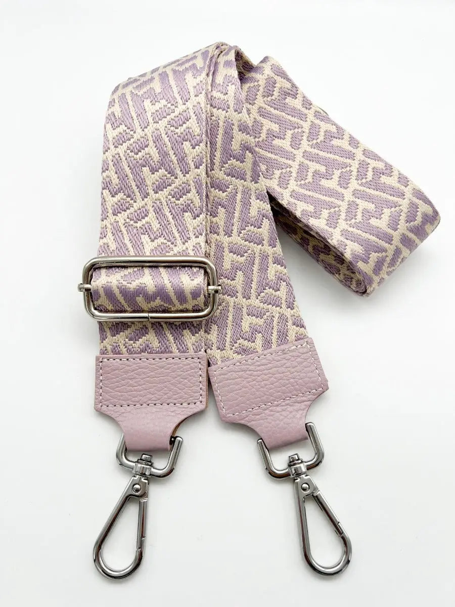 Tasche lila mit Gurt Zickzack
