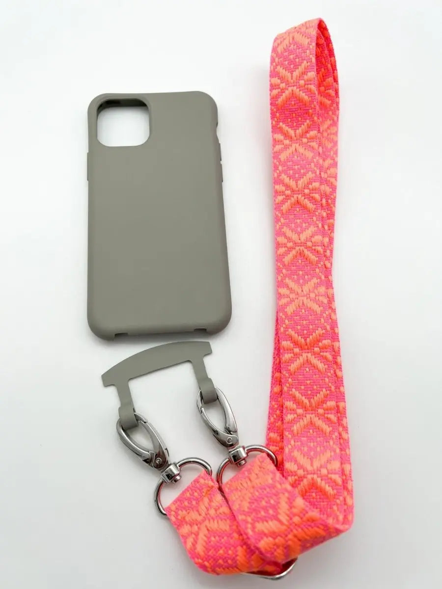 Handyband Handykette pink orange