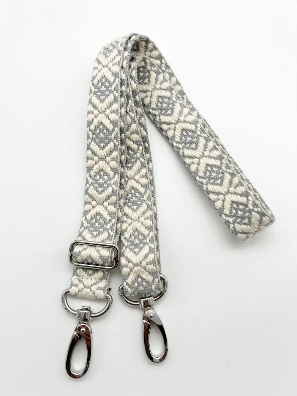 Handyband Handykette grau weiss