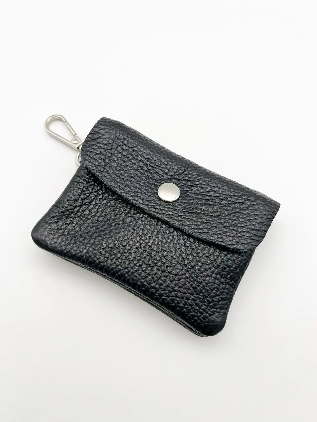 Mini bag aus leder eckig schwarz
