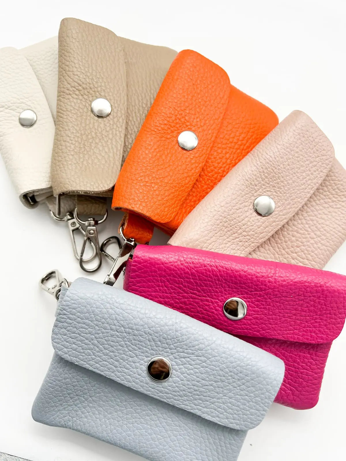 Mini bag eckig aus leder creme