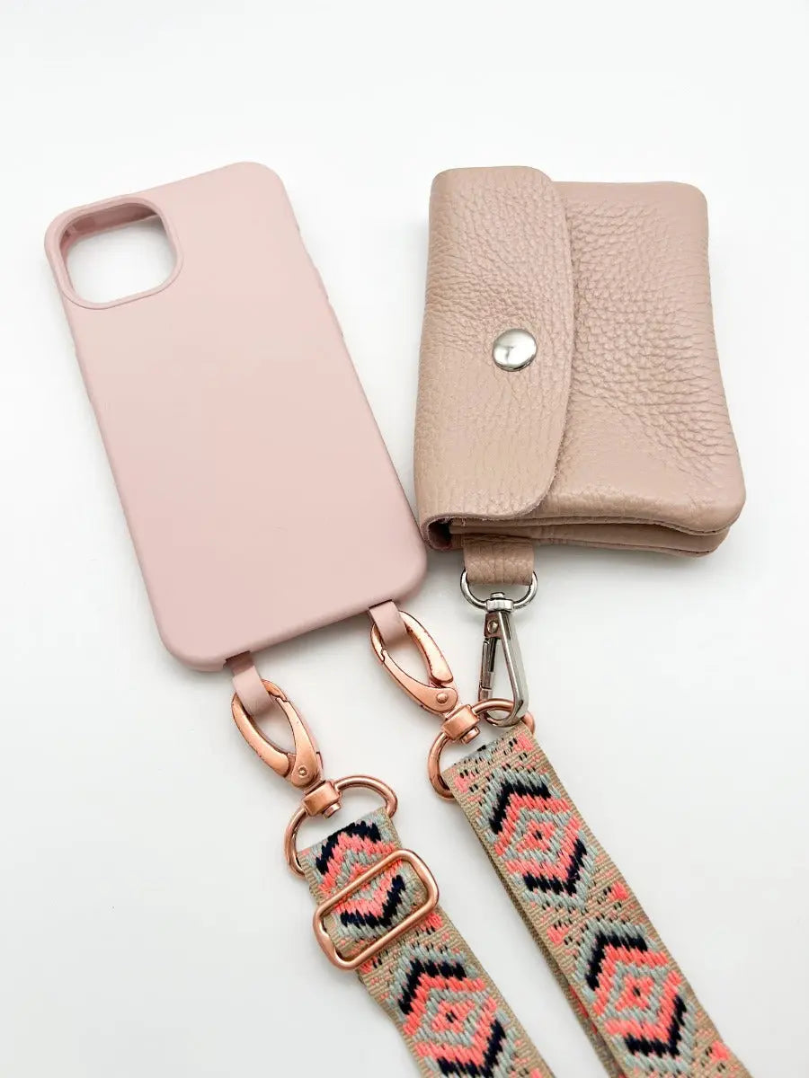 Mini bag eckig aus leder creme