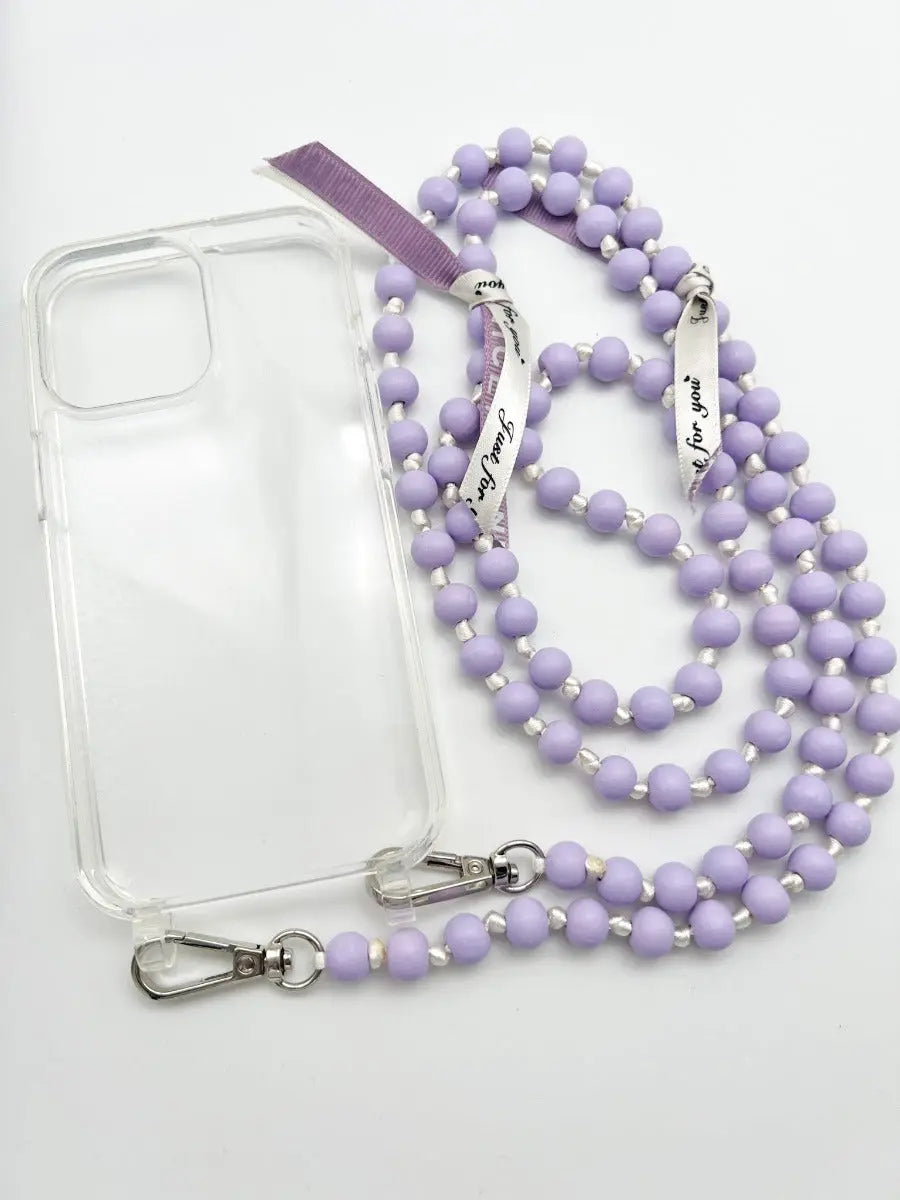 Set Handykette IBIZA PURPLE mit Hülle AIR transparent