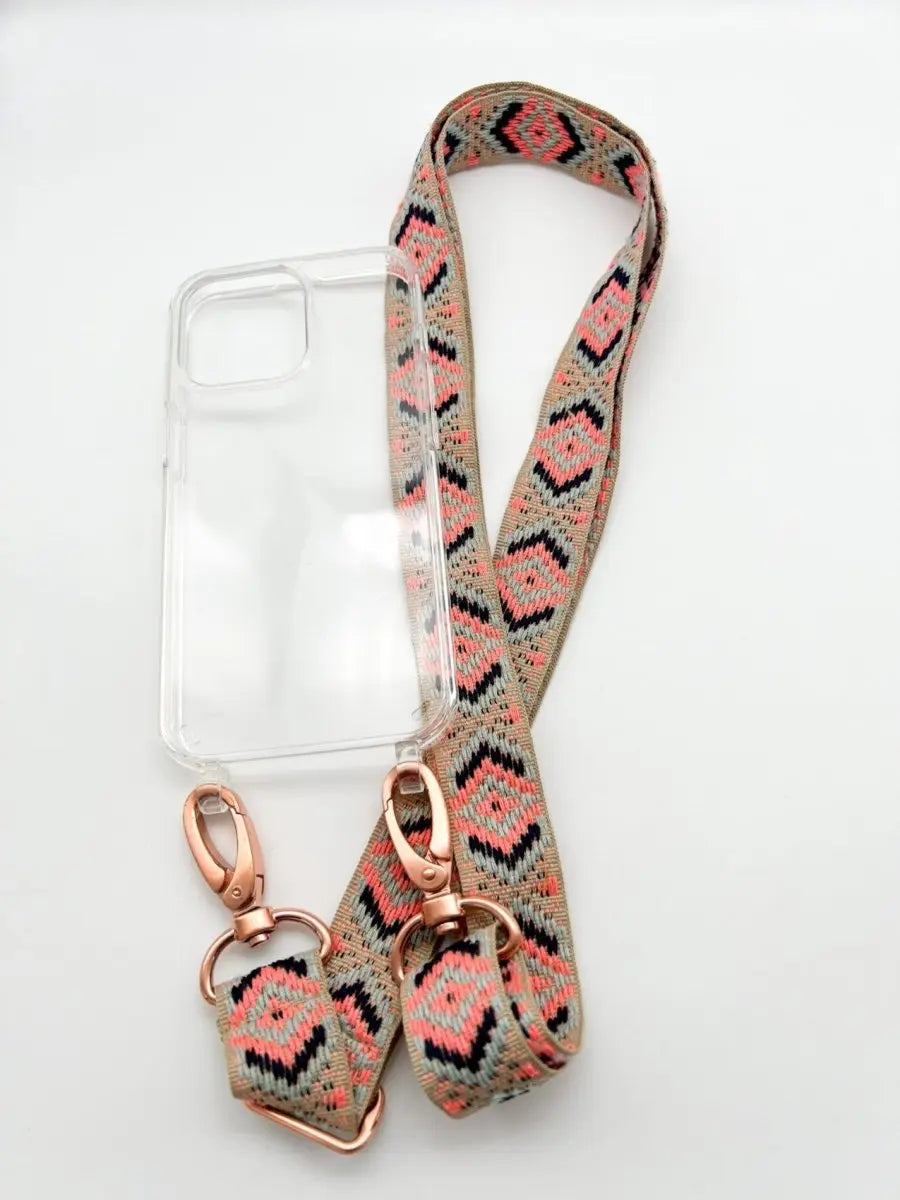 Set Handykette MAYA NEON mit Hülle AIR transparent