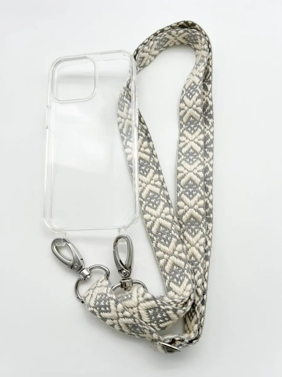 Set Handykette SNOWFLAKE mit Hülle AIR transparent