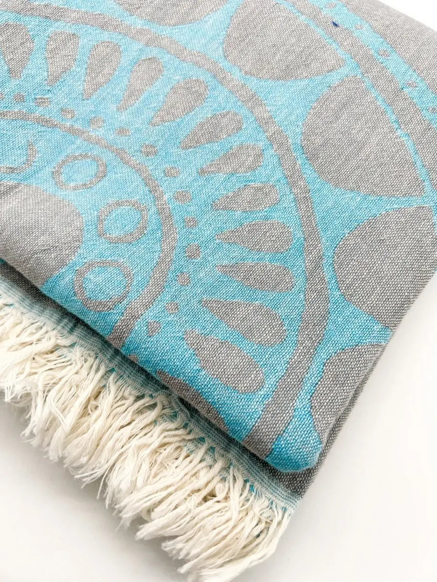 Strandtuch badetuch aegina türkis aelia anna