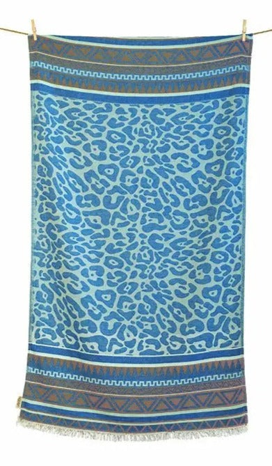 Strandtuch badetuch keros leo blau