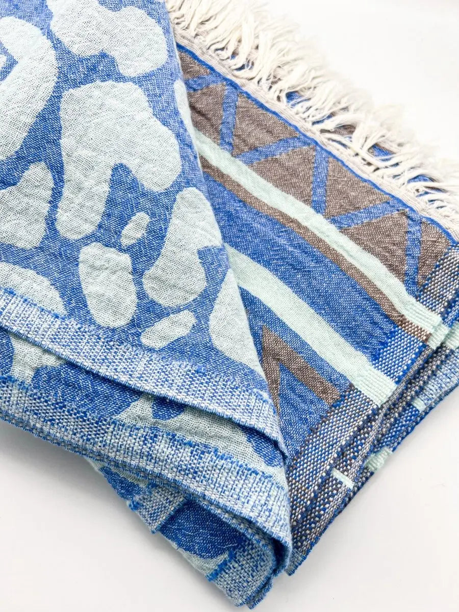 Strandtuch badetuch keros leo blau