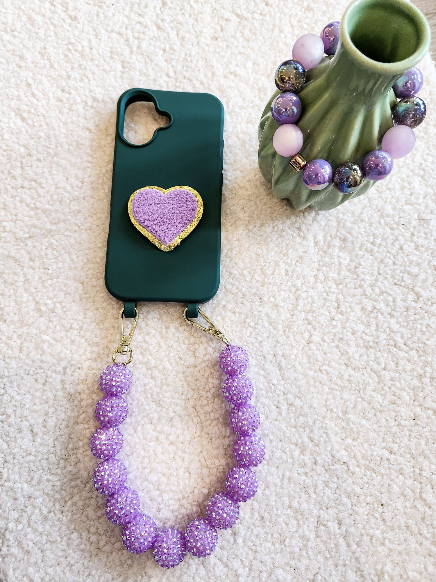 Handykette sparkling bubbles glänzend