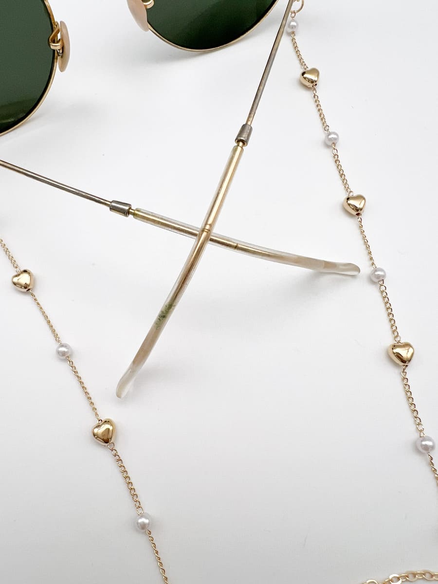 Brillenkette HEARTS gold