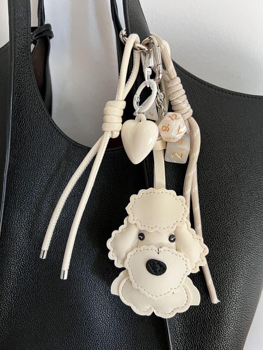 Taschenanhänger SCHNAUZER cream