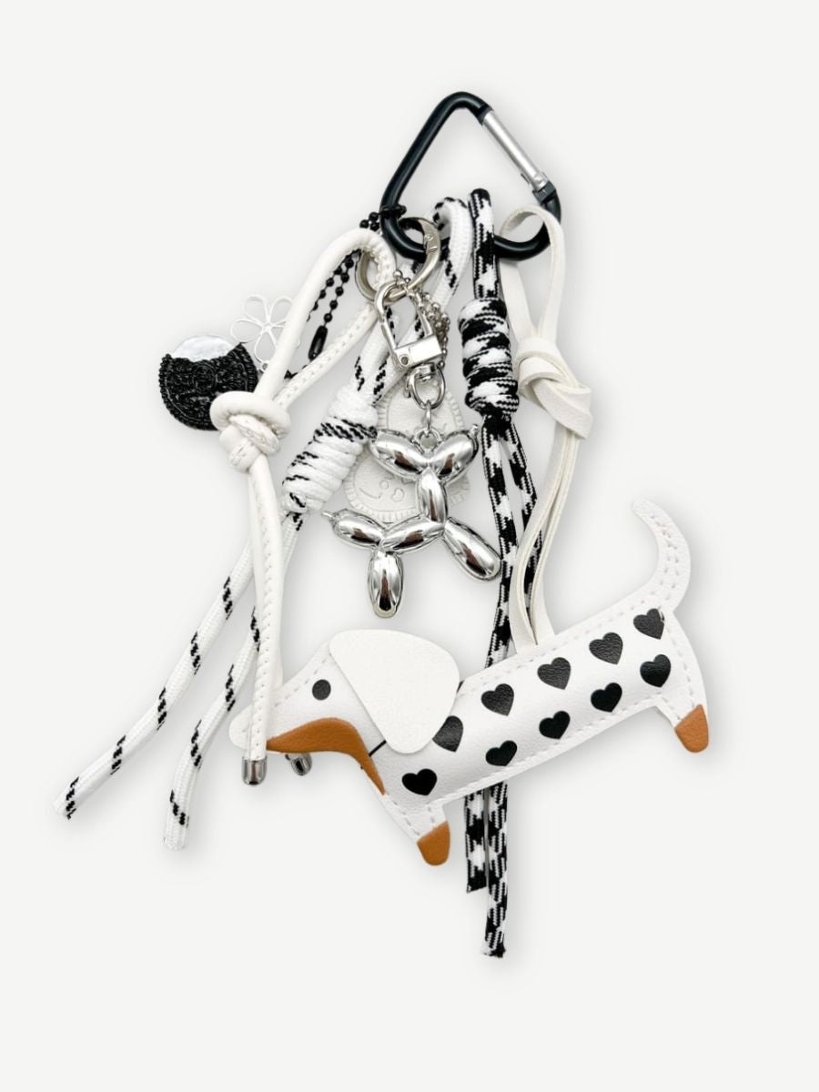 Taschenanhänger DACKEL WEISS