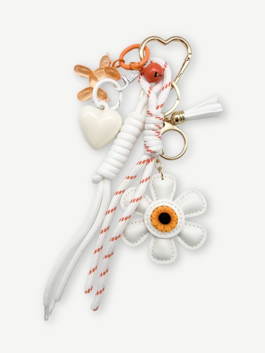 Taschenanhänger DAISY orange white