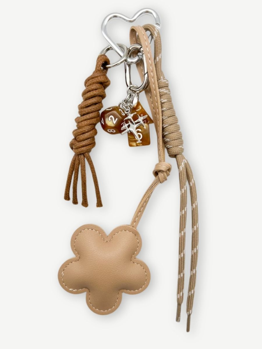 Taschenanhänger BEIGE FLOWER