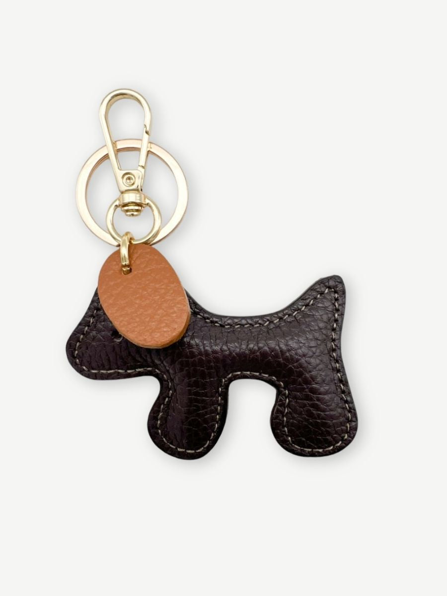 Anhänger LEATHER DOG bicolor dunkelbraun