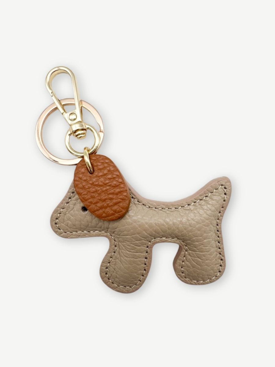 Anhänger LEATHER DOG bicolor beige