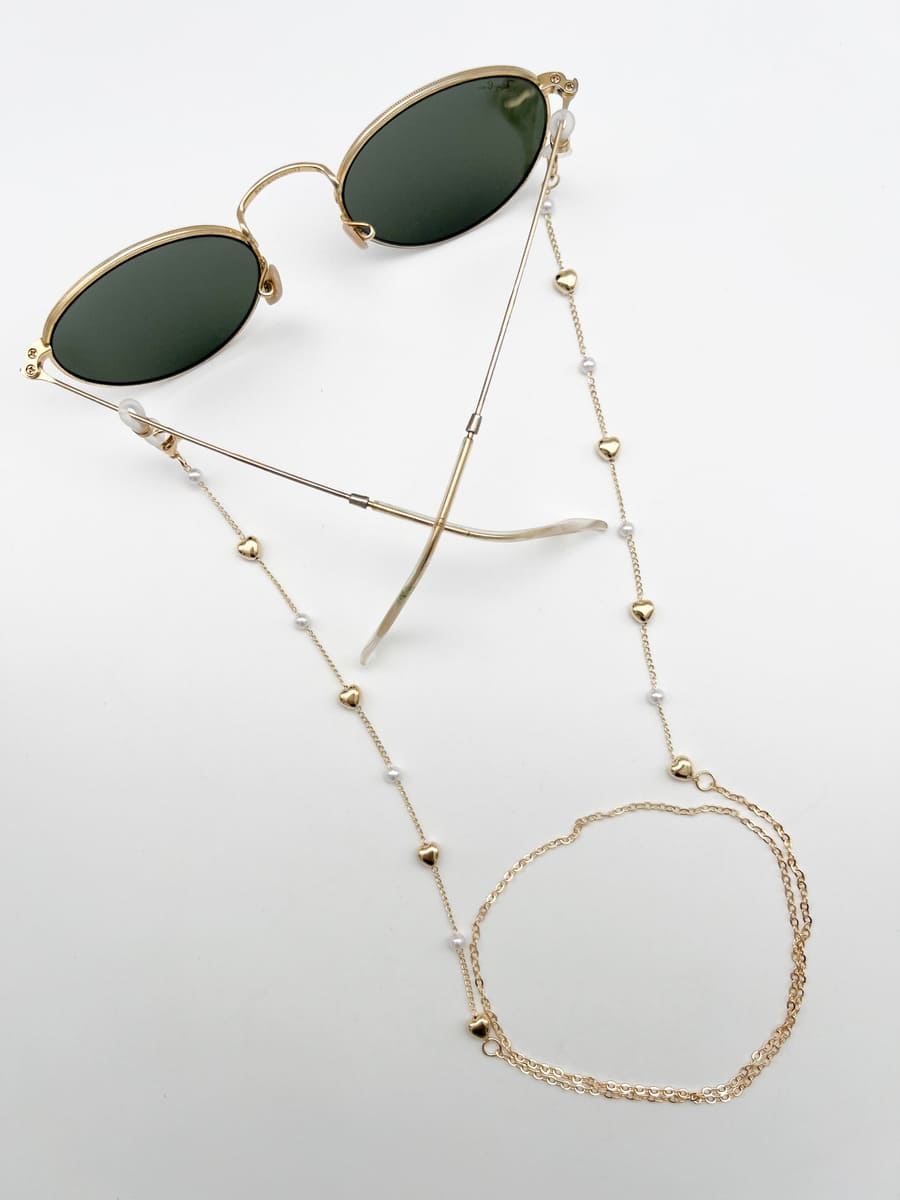 Brillenkette HEARTS gold