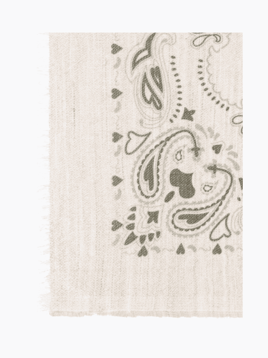 Nickituch Wollmix PAISLEY beige