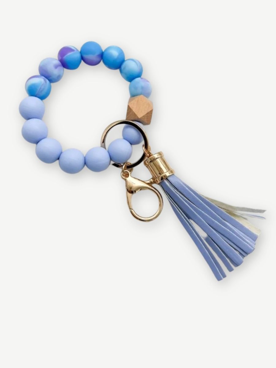 Schlüsselanhänger Handgelenk blau