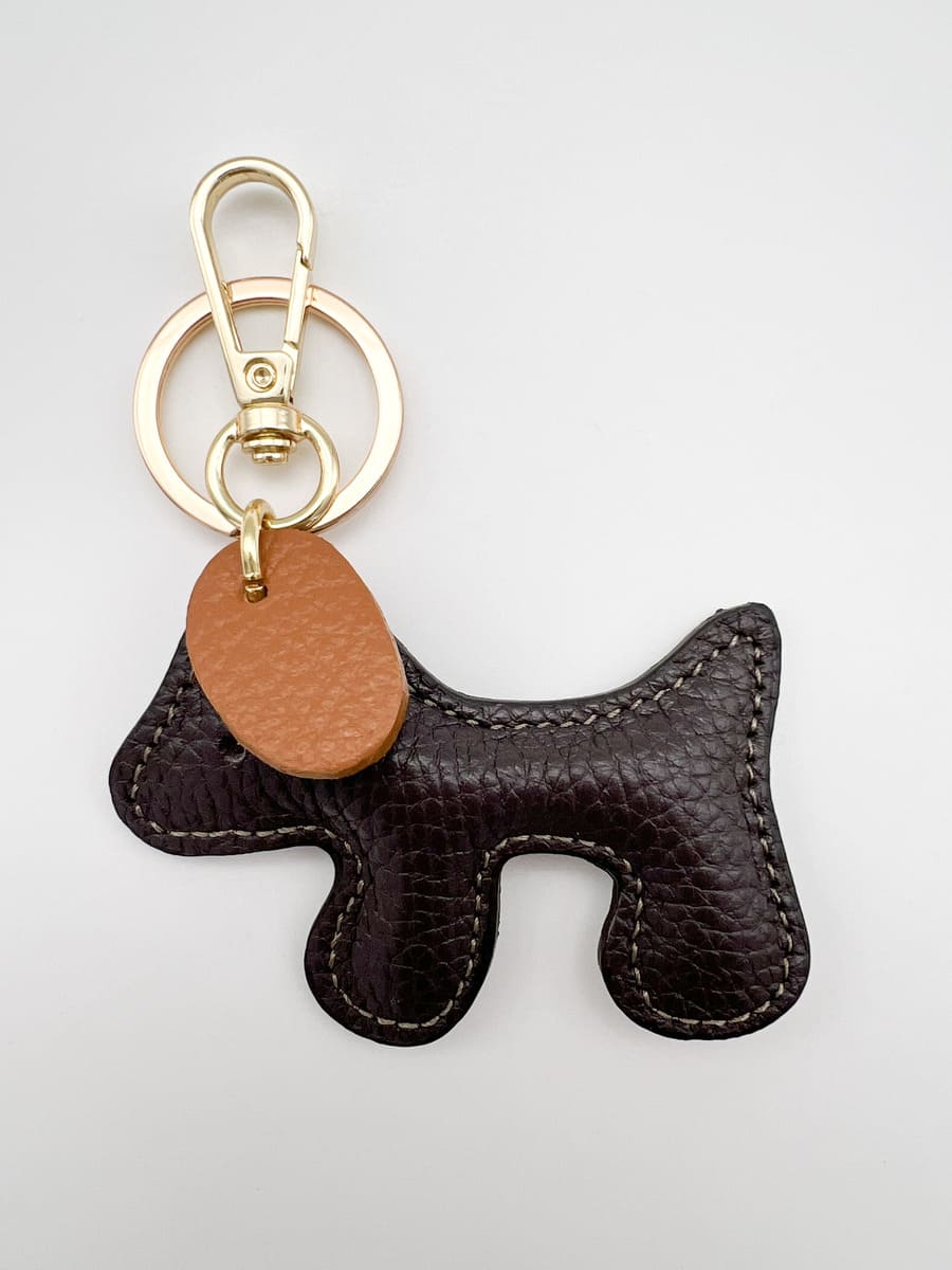 Anhänger LEATHER DOG bicolor dunkel