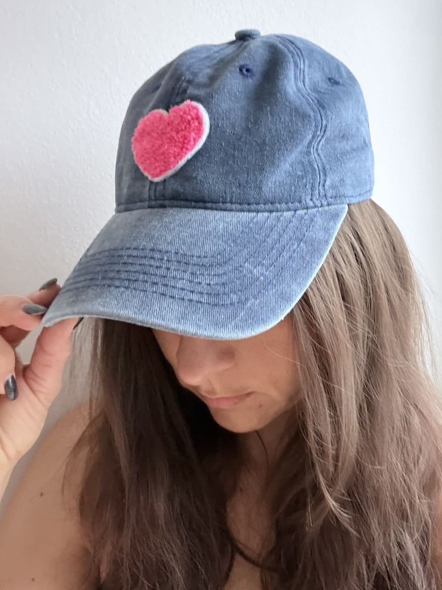 Cap PINK HEART navy