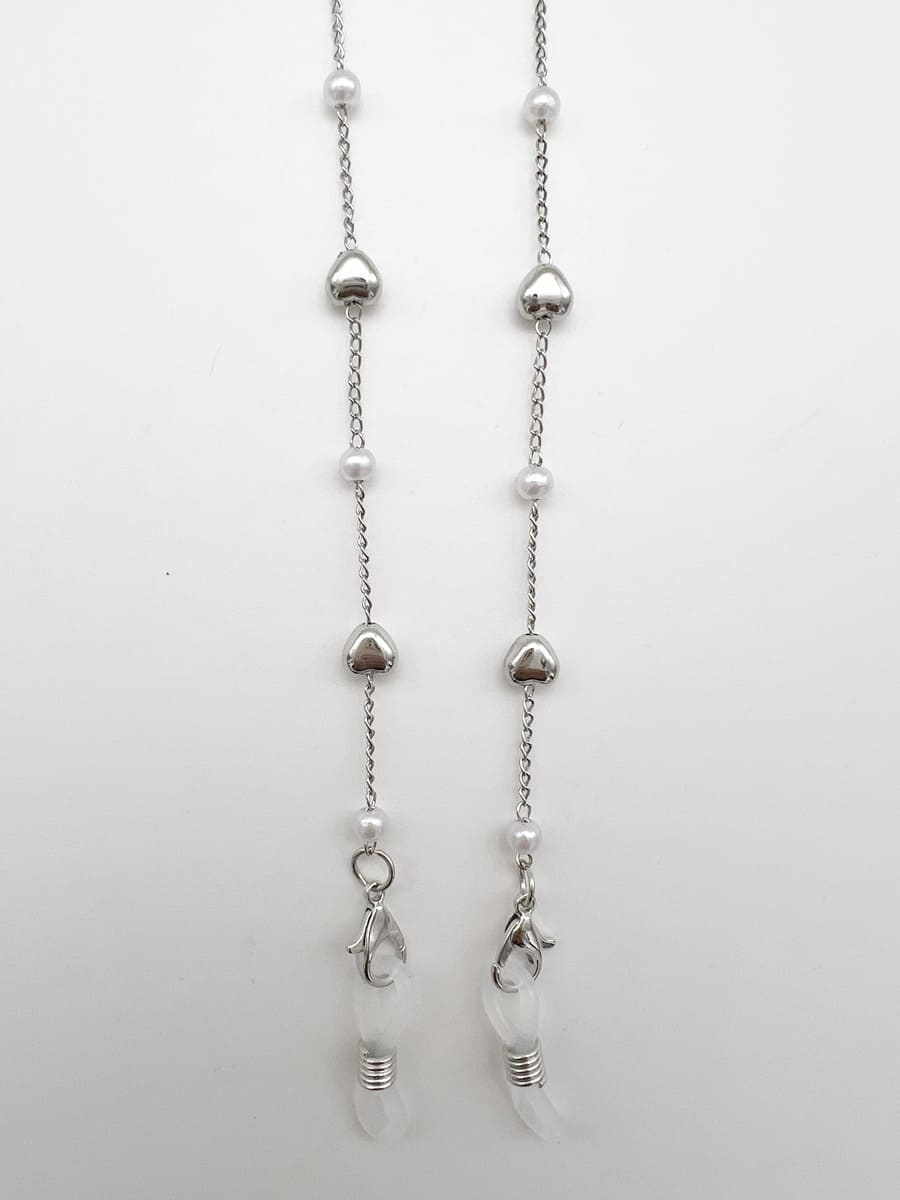 Brillenkette HEARTS siber