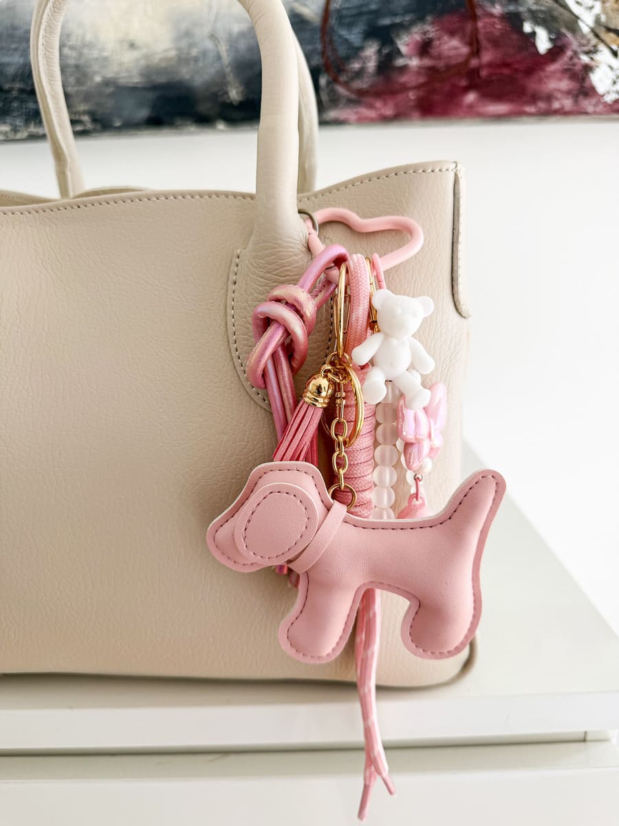 Taschenanhänger DOG rose