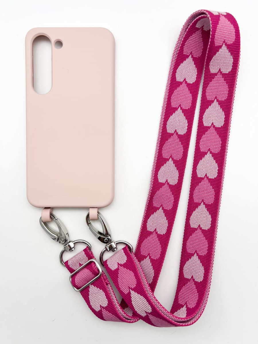 Set Handykette PINKY HEARTS mit Hülle CANDY für Samsung